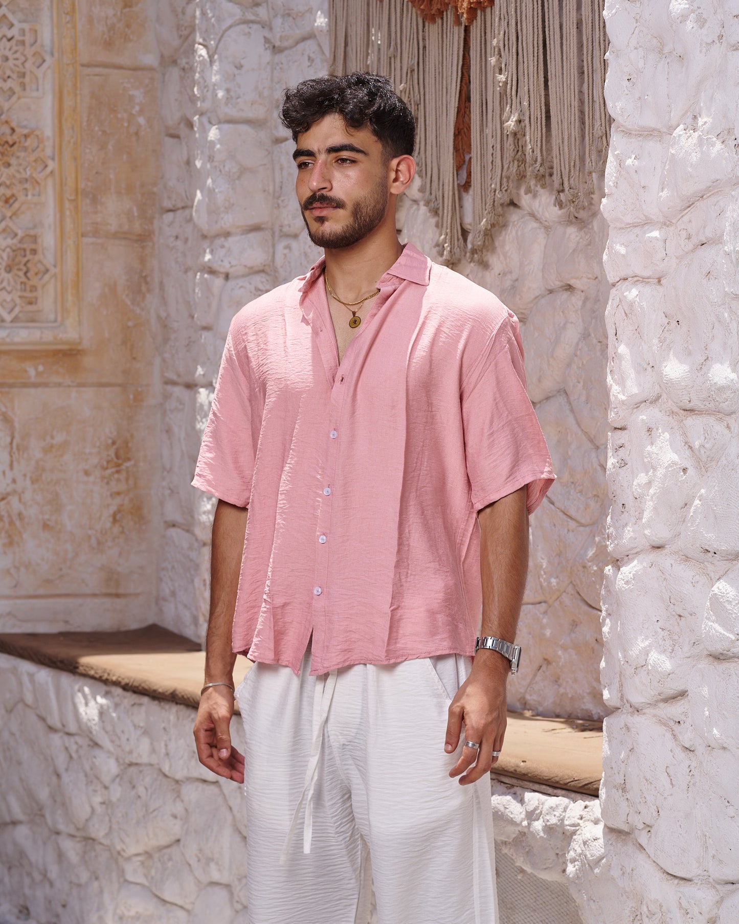 Pink Linen Shirt