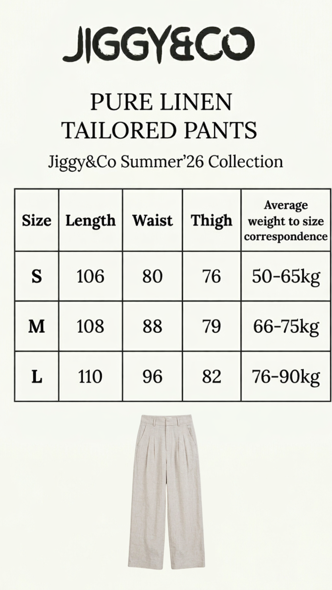 Pure Linen Tailored Pants