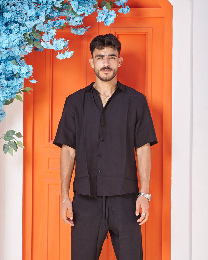 Black Linen Shirt