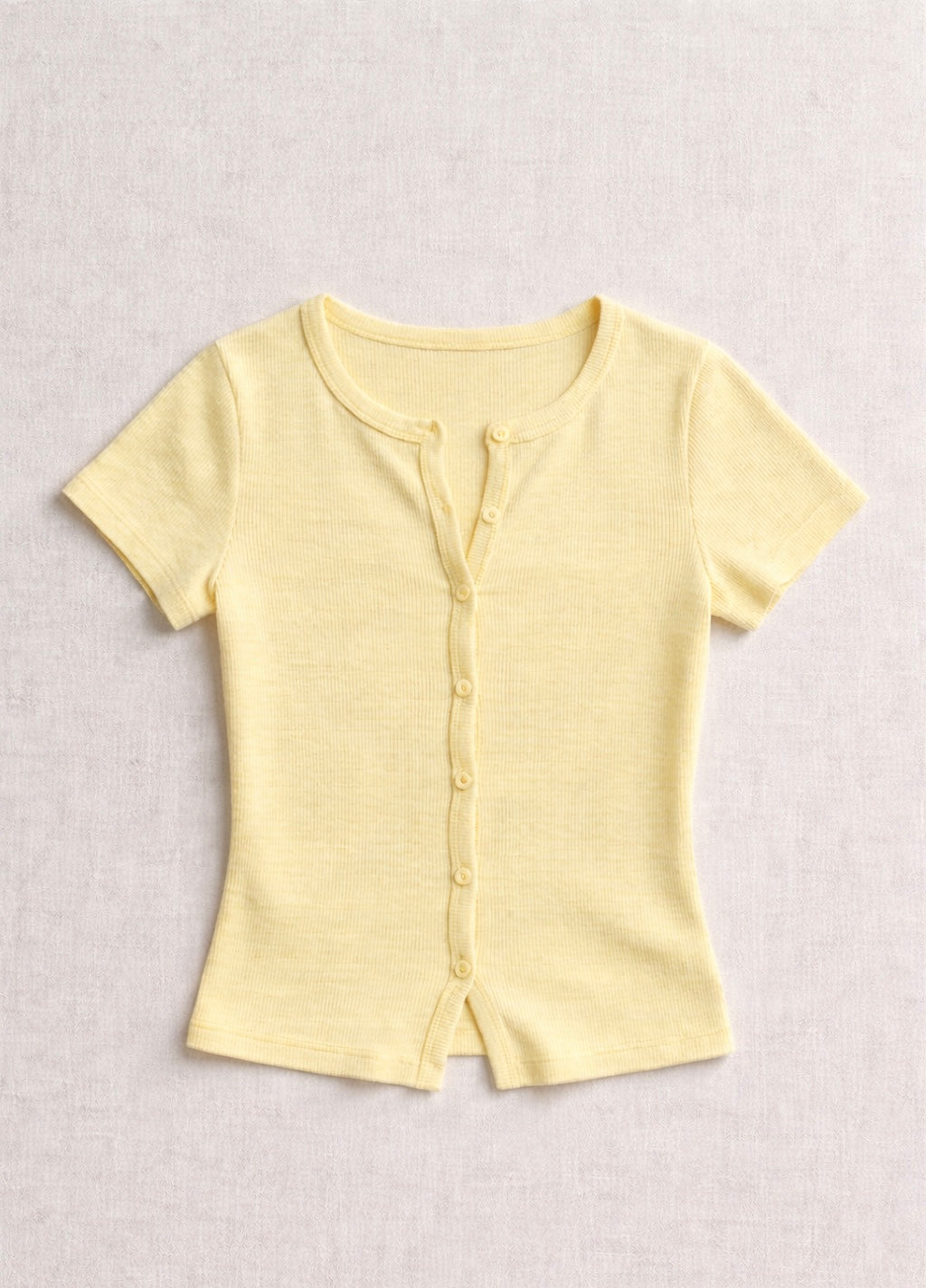 BUTTER YELLOW - Ribbed Cardigan II