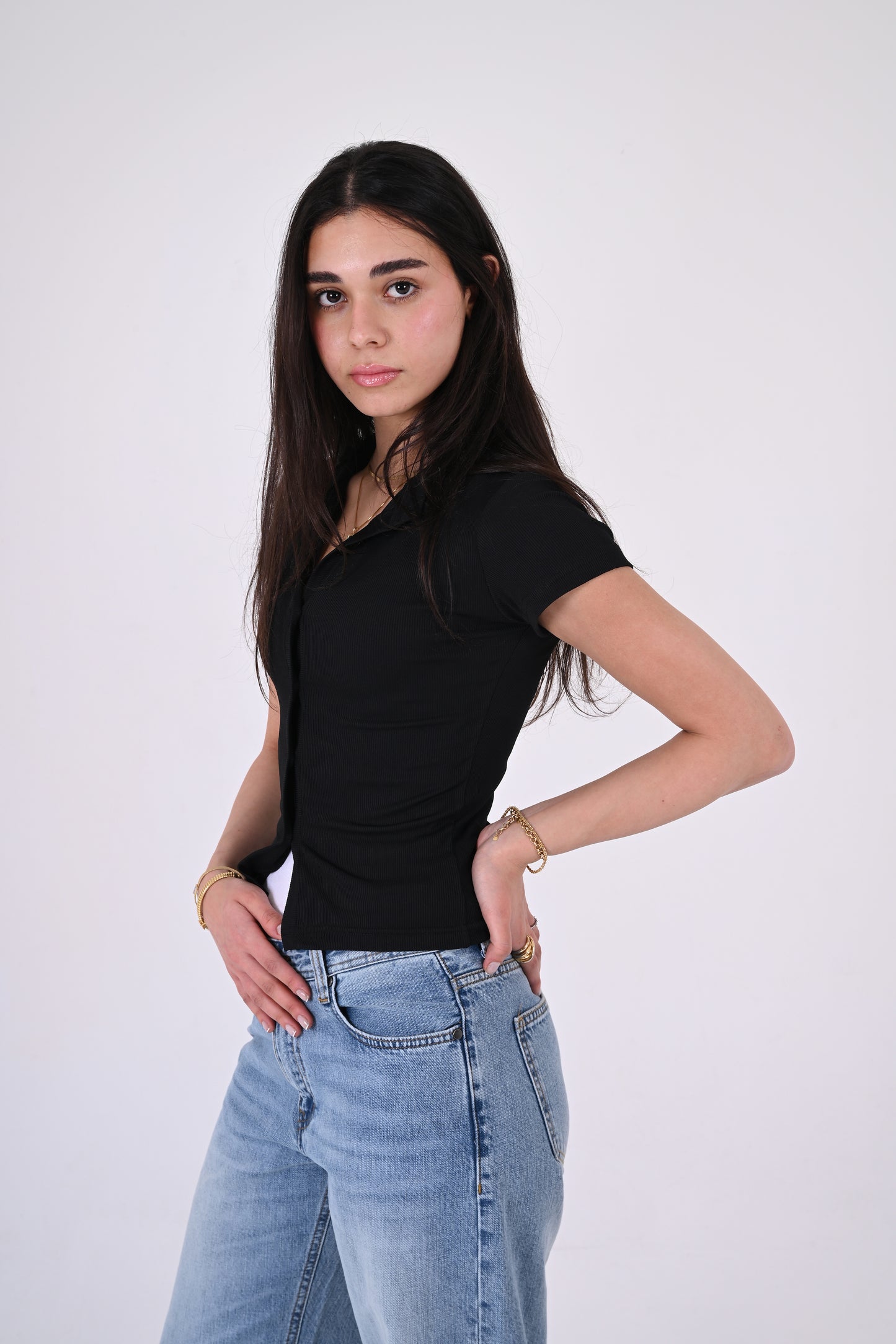 BLACK - Ribbed Cardigan II