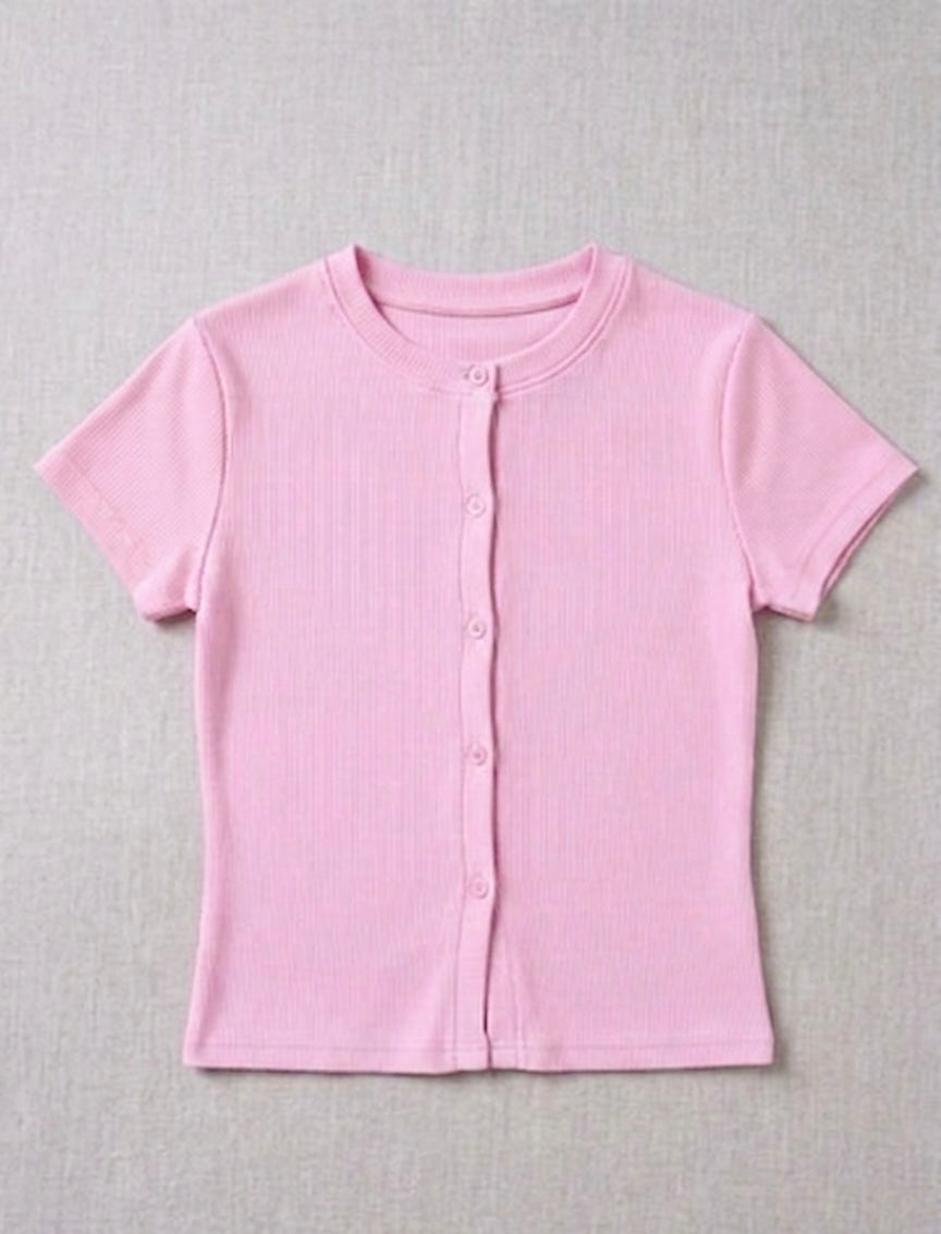 BABY PINK - Ribbed Cardigan II
