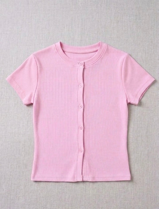 BABY PINK - Ribbed Cardigan II