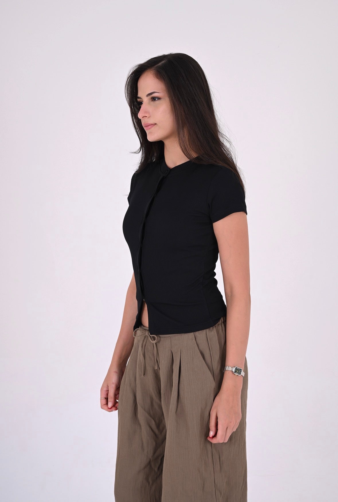 BLACK - Ribbed Cardigan II