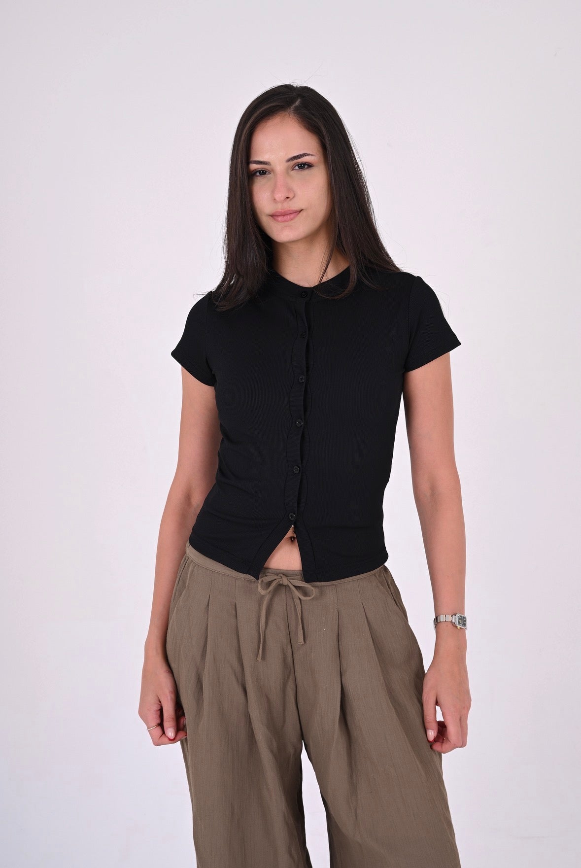BLACK - Ribbed Cardigan II