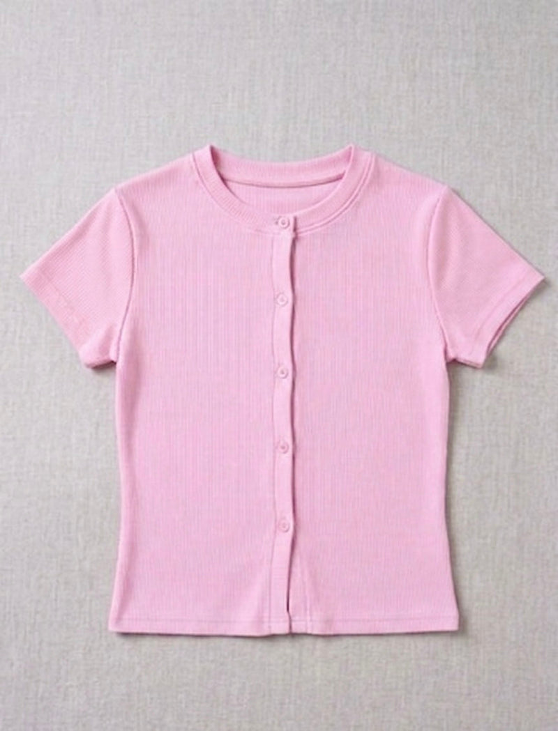 BABY PINK - Ribbed Cardigan II