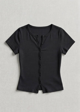 BLACK - Ribbed Cardigan II