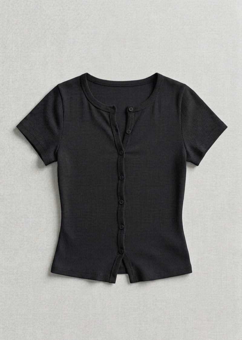 BLACK - Ribbed Cardigan II